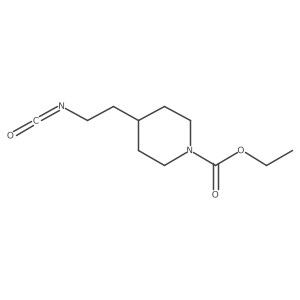 Ethyl 4-(2-isocyanatoethyl)piperidine-1-carboxylate结构式