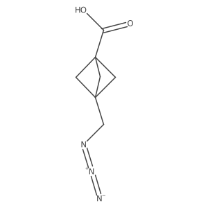 3-(Azidomethyl)bicyclo[1.1.1]pentane-1-carboxylic acid结构式