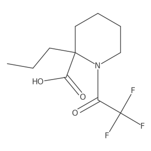 2-Propyl-1-(trifluoroacetyl)piperidine-2-carboxylic acid结构式