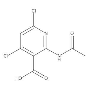 4,6-Dichloro-2-acetamidopyridine-3-carboxylic acid Structure