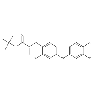 tert-butyl N-{[2-bromo-4-(3,4-dichlorophenoxy)phenyl]methyl}-N-methylcarbamate结构式