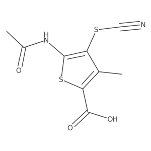 4-(Cyanosulfanyl)-5-acetamido-3-methylthiophene-2-carboxylic acid Structure