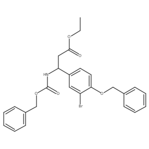 Ethyl 3-[4-(benzyloxy)-3-bromophenyl]-3-{[(benzyloxy)carbonyl]amino}propanoate Structure