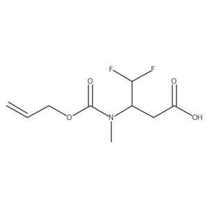 4,4-Difluoro-3-{methyl[(prop-2-en-1-yloxy)carbonyl]amino}butanoic acid Structure
