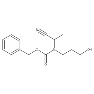 benzyl N-(1-cyanoethyl)-N-(3-hydroxypropyl)carbamate结构式