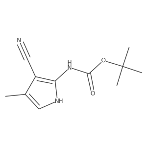 tert-butyl N-(3-cyano-4-methyl-1H-pyrrol-2-yl)carbamate结构式