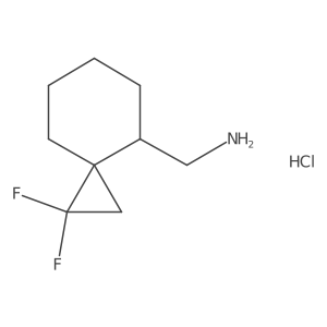 ((3R,4S)-1,1-Difluorospiro[2.5]octan-4-yl)methanamine hydrochloride结构式