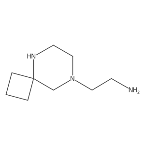 2-{5,8-Diazaspiro[3.5]nonan-8-yl}ethan-1-amine Structure