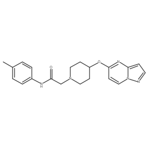 N-(4-methylphenyl)-2-(4-{pyrazolo[1,5-a]pyrimidin-5-yloxy}piperidin-1-yl)acetamide结构式