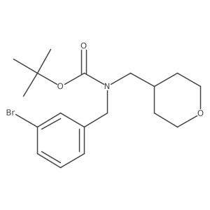 tert-Butyl 3-bromobenzyl((tetrahydro-2H-pyran-4-yl)methyl)carbamate Structure