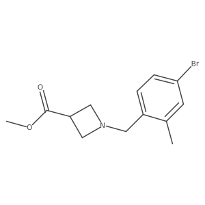 Methyl 1-(4-bromo-2-methylbenzyl)azetidine-3-carboxylate结构式
