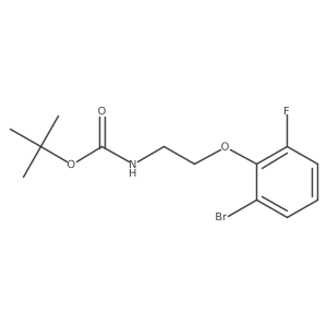 tert-Butyl (2-(2-bromo-6-fluorophenoxy)ethyl)carbamate结构式