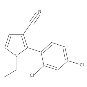2-(2,4-Dichlorophenyl)-1-ethyl-1H-pyrrole-3-carbonitrile Structure