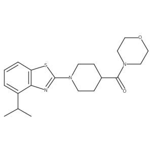 2-[4-(Morpholine-4-carbonyl)piperidin-1-yl]-4-(propan-2-yl)-1,3-benzothiazole结构式