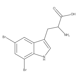 (2S)-2-azanyl-3-[5,7-bis(bromanyl)-1H-indol-3-yl]propanoic acid结构式