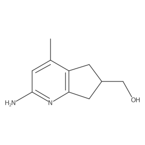(2-Amino-4-methyl-6,7-dihydro-5H-cyclopenta[b]pyridin-6-yl)methanol结构式
