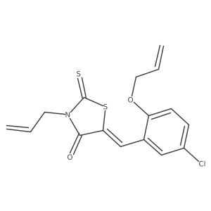 5-[[5-Chloro-2-(2-propen-1-yloxy)phenyl]methylene]-3-(2-propen-1-yl)-2-thioxo-4-thiazolidinone Structure