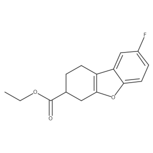 Ethyl 8-fluoro-1,2,3,4-tetrahydro-3-dibenzofurancarboxylate Structure