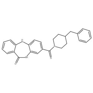8-(4-benzylpiperidine-1-carbonyl)-5H-dibenzo[b,e][1,4]diazepin-11(10H)-one Structure
