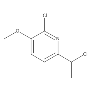 Pyridine, 2-chloro-6-(1-chloroethyl)-3-methoxy- Structure