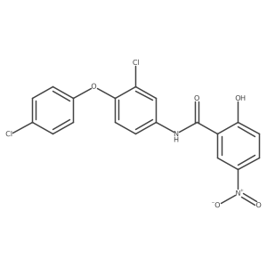 N-[3-chloro-4-(4-chlorophenoxy)phenyl]-2-hydroxy-5-nitrobenzamide结构式
