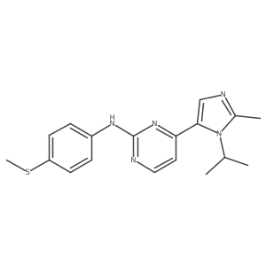 4-[2-Methyl-1-(1-methylethyl)-1H-imidazol-5-yl]-N-[4-(methylthio)phenyl]-2-pyrimidinamine结构式