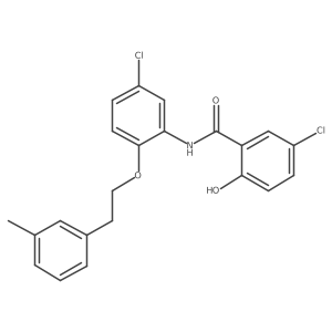 Benzamide,5-chloro-n-[5-chloro-2-[2-(3-methylphenyl)ethoxy]phenyl]-2-hydroxy- Structure