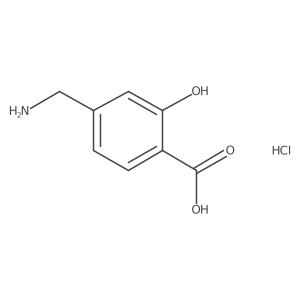 4-(Aminomethyl)-2-hydroxybenzoic acid hydrochloride结构式