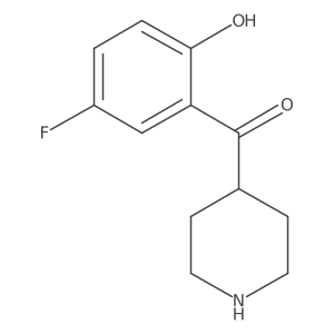4-Fluoro-2-(piperidine-4-carbonyl)phenol结构式