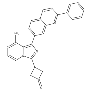 3-[8-Amino-1-(2-phenyl-quinolin-7-yl)-imidazo[1,5-a]pyrazin-3-yl]-cyclobutanone结构式