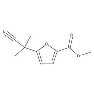Methyl 5-(1-cyano-1-methylethyl)-2-furoate结构式
