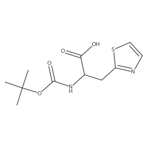 2-{[(Tert-butoxy)carbonyl]amino}-3-(1,3-thiazol-2-yl)propanoic acid结构式