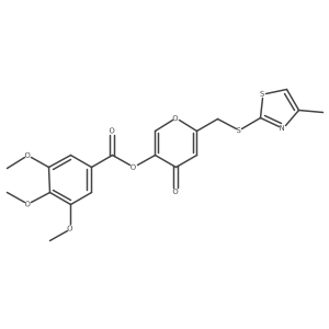 6-(((4-methylthiazol-2-yl)thio)methyl)-4-oxo-4H-pyran-3-yl 3,4,5-trimethoxybenzoate Structure