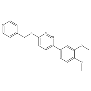3-(3,4-Dimethoxyphenyl)-6-((pyridin-4-ylmethyl)thio)pyridazine结构式
