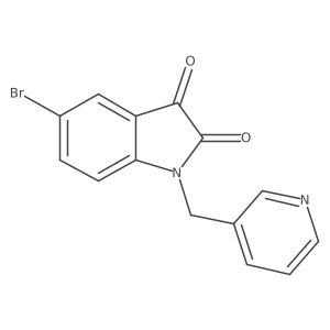 5-bromo-1-(pyridin-3-ylmethyl)-1H-indole-2,3-dione结构式