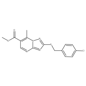Methyl 2-[(4-chlorobenzyl)sulfanyl]-7-methyl[1,2,4]triazolo[1,5-a]pyrimidine-6-carboxylate Structure