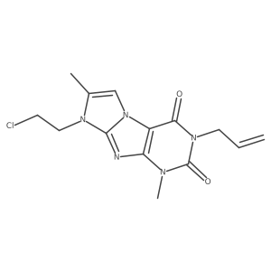 3-allyl-8-(2-chloroethyl)-1,7-dimethyl-1H-imidazo[2,1-f]purine-2,4(3H,8H)-dione结构式