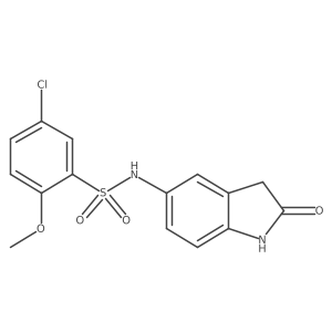 5-chloro-2-methoxy-N-(2-oxoindolin-5-yl)benzenesulfonamide Structure