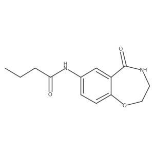N-(5-oxo-2,3,4,5-tetrahydrobenzo[f][1,4]oxazepin-7-yl)butyramide结构式