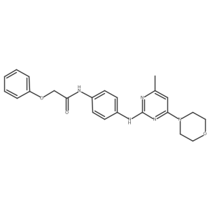 N-(4-((4-methyl-6-morpholinopyrimidin-2-yl)amino)phenyl)-2-phenoxyacetamide结构式
