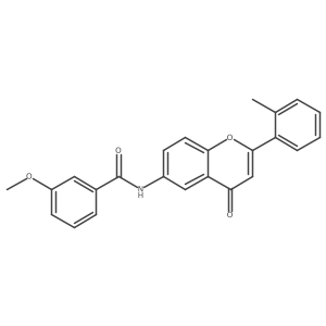 3-methoxy-N-[2-(2-methylphenyl)-4-oxo-4H-chromen-6-yl]benzamide结构式