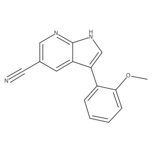 3-(2-methoxyphenyl)-1H-pyrrolo[2,3-b]pyridine-5-carbonitrile结构式