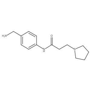 N-[4-(Aminomethyl)phenyl]-3-(pyrrolidin-1-YL)propanamide结构式
