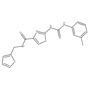 N-(thiophen-2-ylmethyl)-2-(3-(m-tolyl)ureido)thiazole-4-carboxamide Structure
