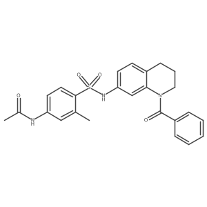 N-(4-(N-(1-benzoyl-1,2,3,4-tetrahydroquinolin-7-yl)sulfamoyl)-3-methylphenyl)acetamide结构式