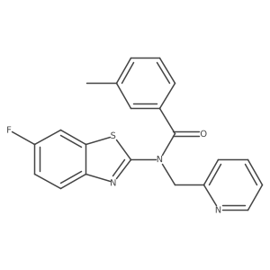 N-(6-fluorobenzo[d]thiazol-2-yl)-3-methyl-N-(pyridin-2-ylmethyl)benzamide Structure