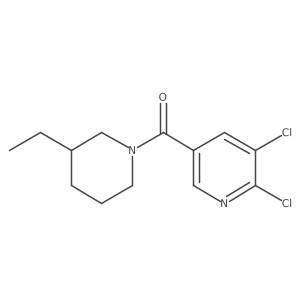 (5,6-Dichloro-pyridin-3-yl)-(3-ethyl-piperidin-1-yl)-methanone结构式
