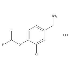 4-Difluoromethoxy-3-hydroxy benzylamine hydrochloride结构式