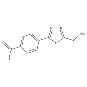 [5-(4-nitrophenyl)-1,3,4-oxadiazol-2-yl]methanamine结构式