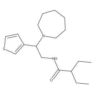N-(2-(azepan-1-yl)-2-(thiophen-3-yl)ethyl)-2-ethylbutanamide结构式